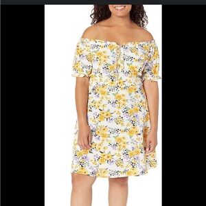 NWT large sz 20 off shoulder floral dress 1083